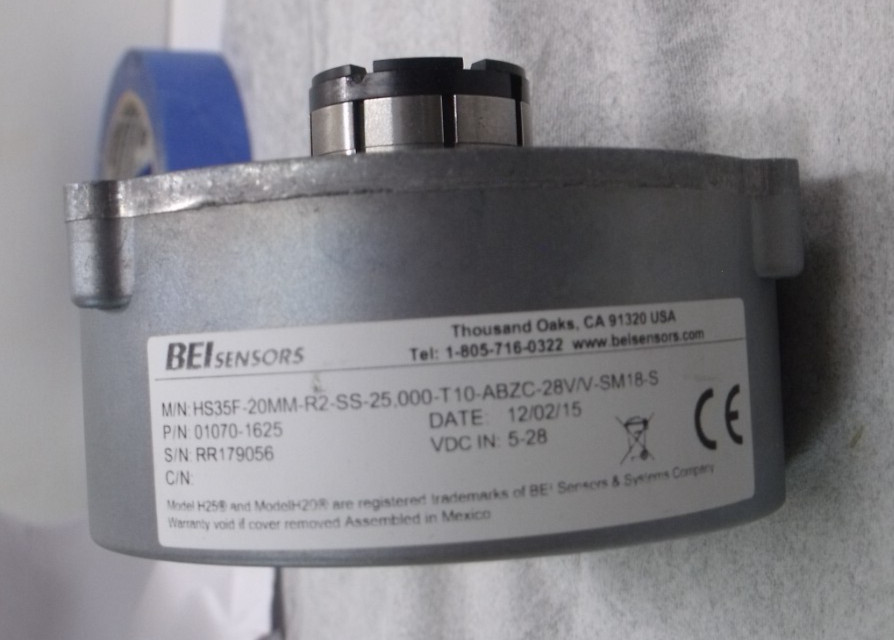 New BEI HS35F-20MM-R2-SS-25.000-T10-ABZC-28V/V-SM18-S Encoder