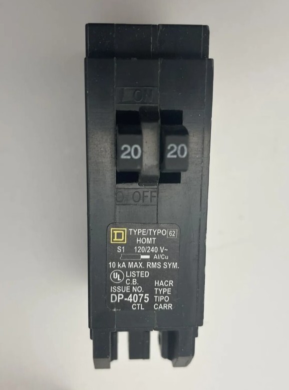 NEW Square D HOMT2020CP Tandem Circuit Breaker Single-Pole 20 Amps