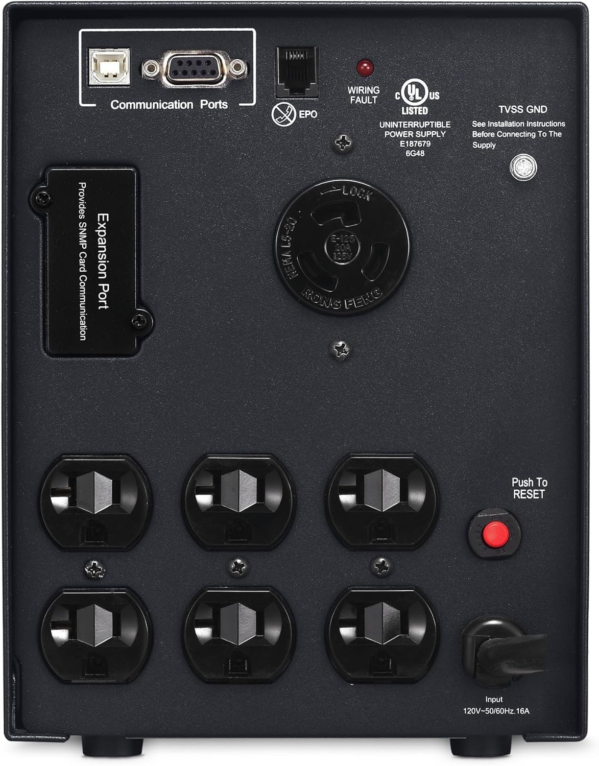 CyberPower PR2200LCDSL Smart App Sinewave UPS System, 2070VA/1980W, 7 Outlets,