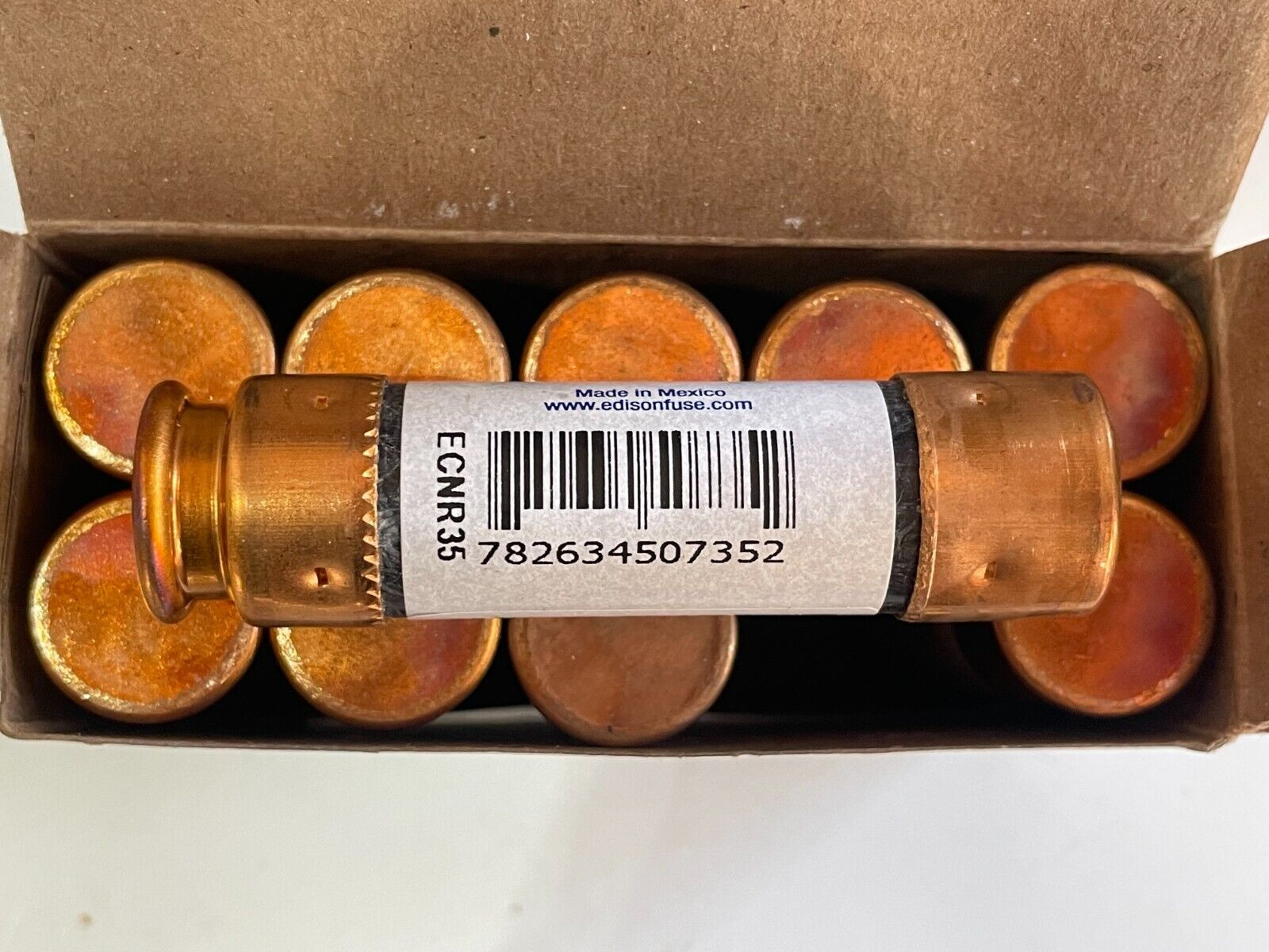 BRAND NEW Box of 10 Edison ECNR 35 Amp Fuses FRN R 35 250 Volts 10 PER Box