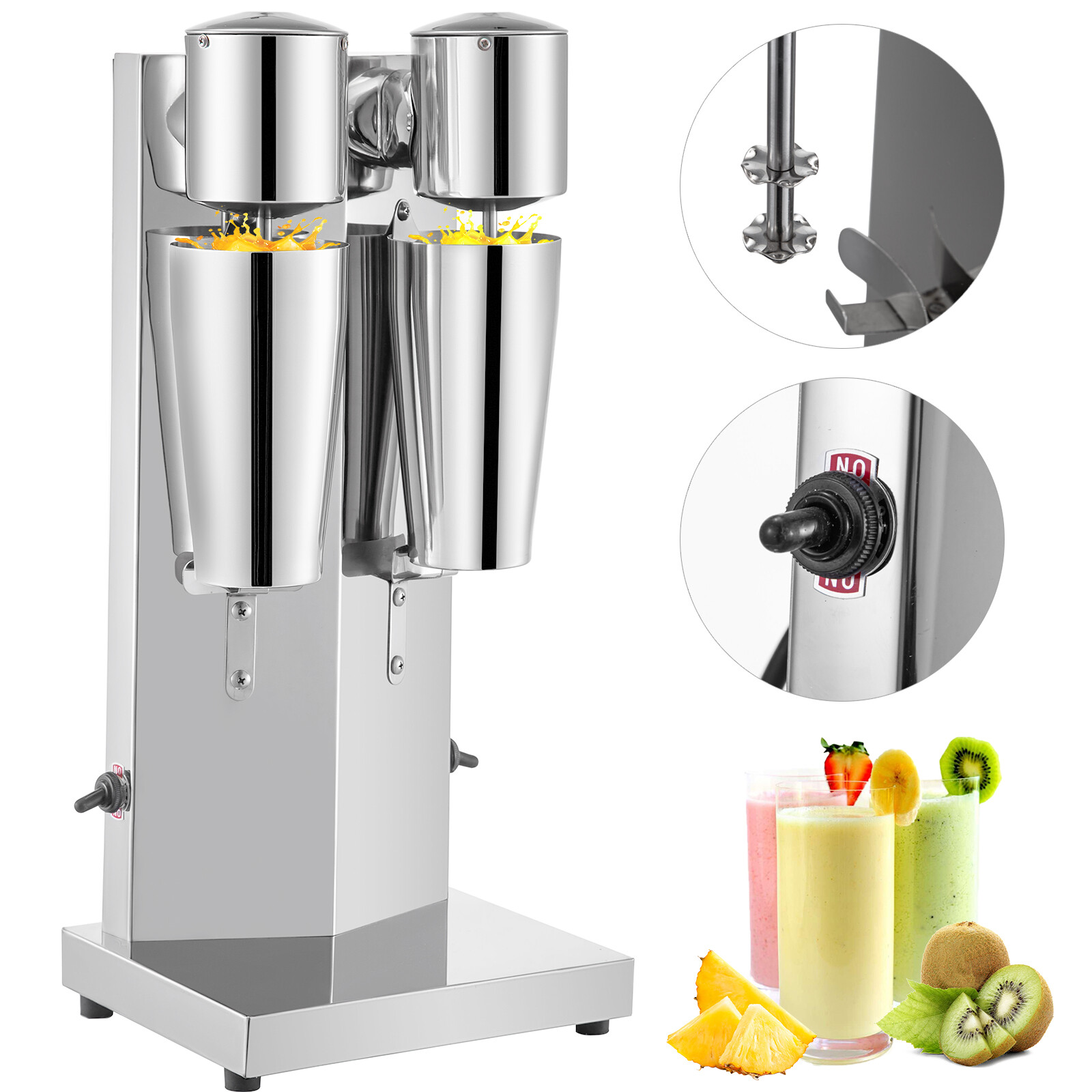 VEVOR Milkshake Mixer Milk Shake Machine 180W Milkshake Maker Double Head 800ML