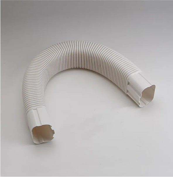 SlimDuct 86108 SF-100-800-W 3-3/4 in. PVC Flexible Elbow White Line Set Cover