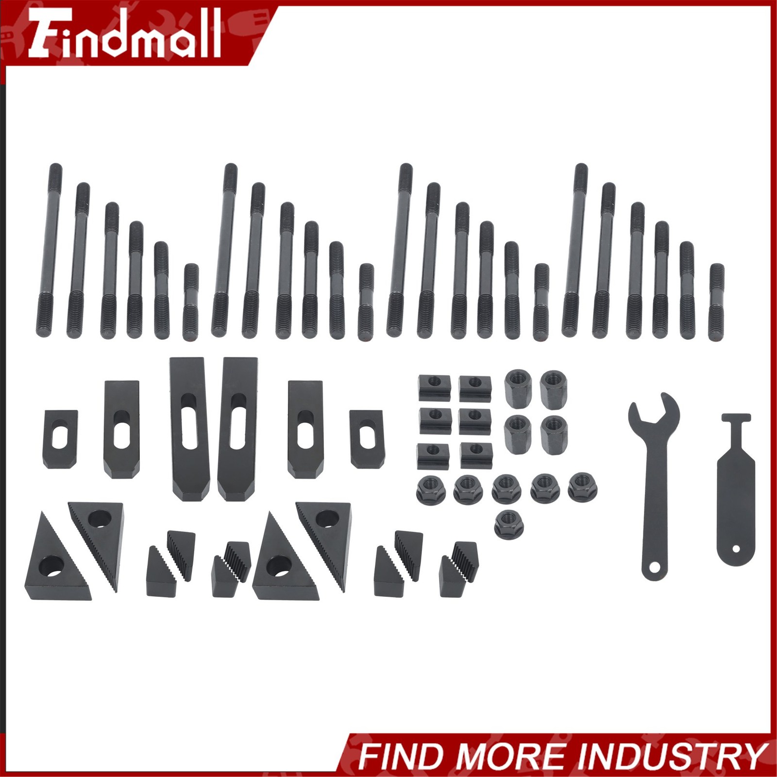 Findmall 5/8 Inch T-Slot Clamping Set 60pcs 1/2″-13 UNC Thread Industrial Grade