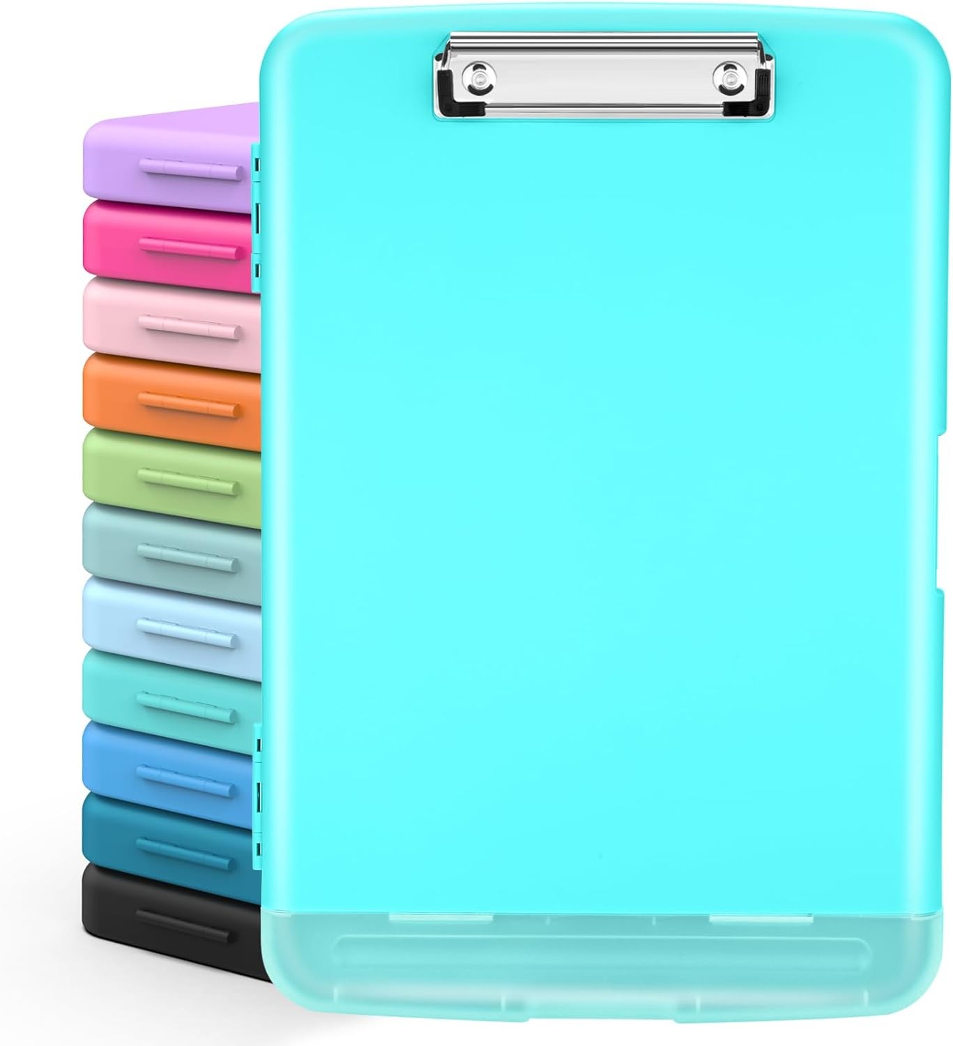Sooez Clipboards with Storage, High 10″W x 1-1/4″D x 14-1/2″H, Mint Green