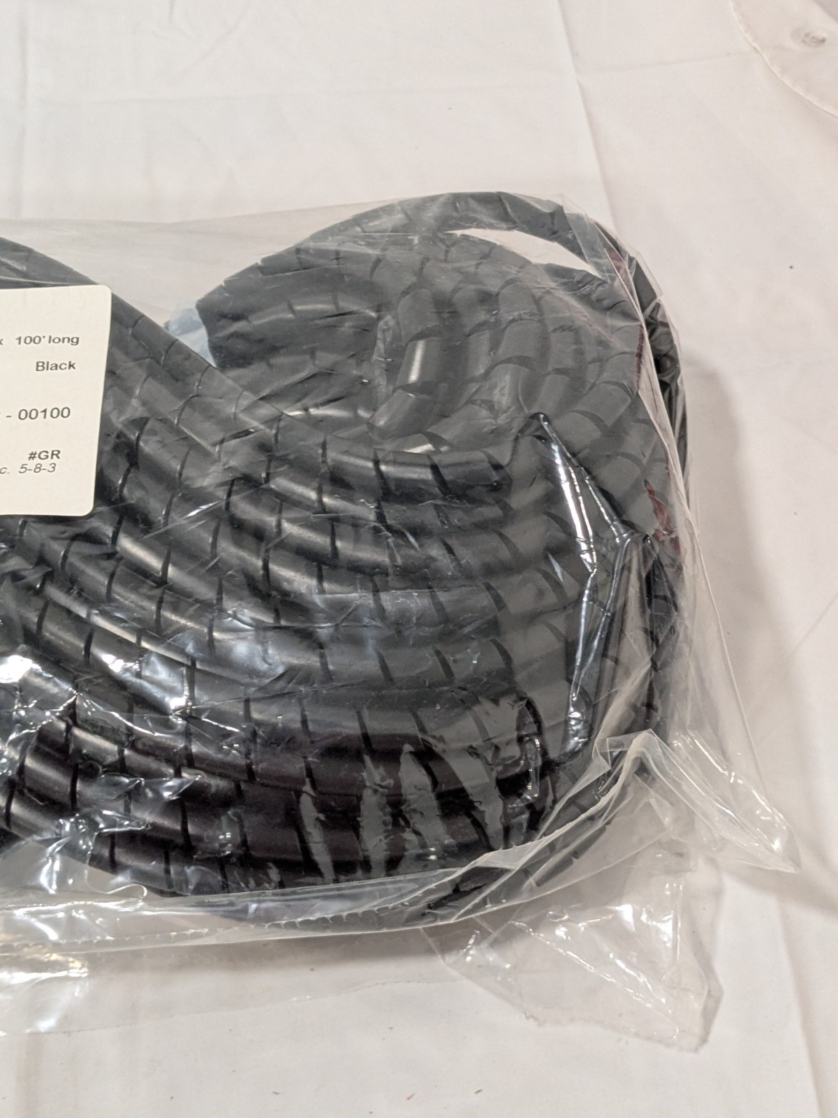 0.396″ ID, Black MDPE Wire & Hose Harness Cable Sleeve, 100′ Long 17005