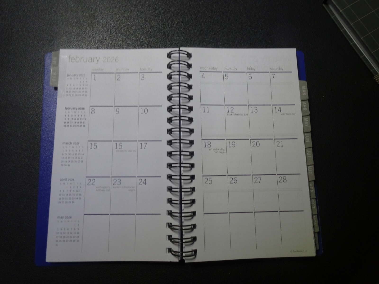 PlanAhead Home Office Monthly Weekly Blue Planner Jul25 – Dec26, 4″ x 6.25″