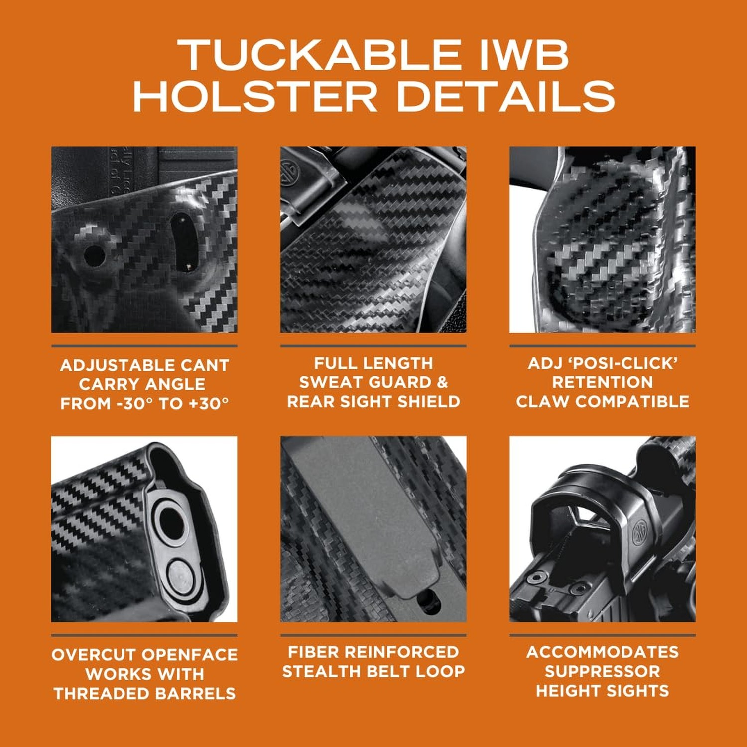 Rounded Tuckable Holster – IWB, Inside Waistband Concealed Carry, American Ma…