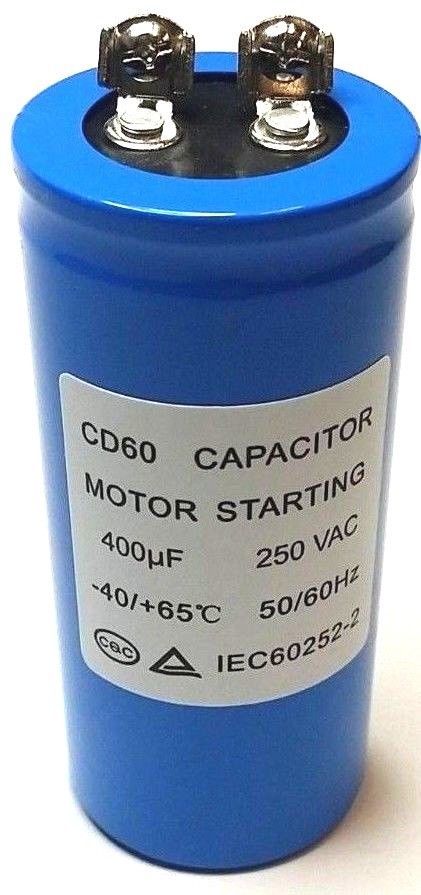 400uF 250V AC (10x) MOTOR STARTING CAPACITOR CD60 50x100mm Screw Terminal