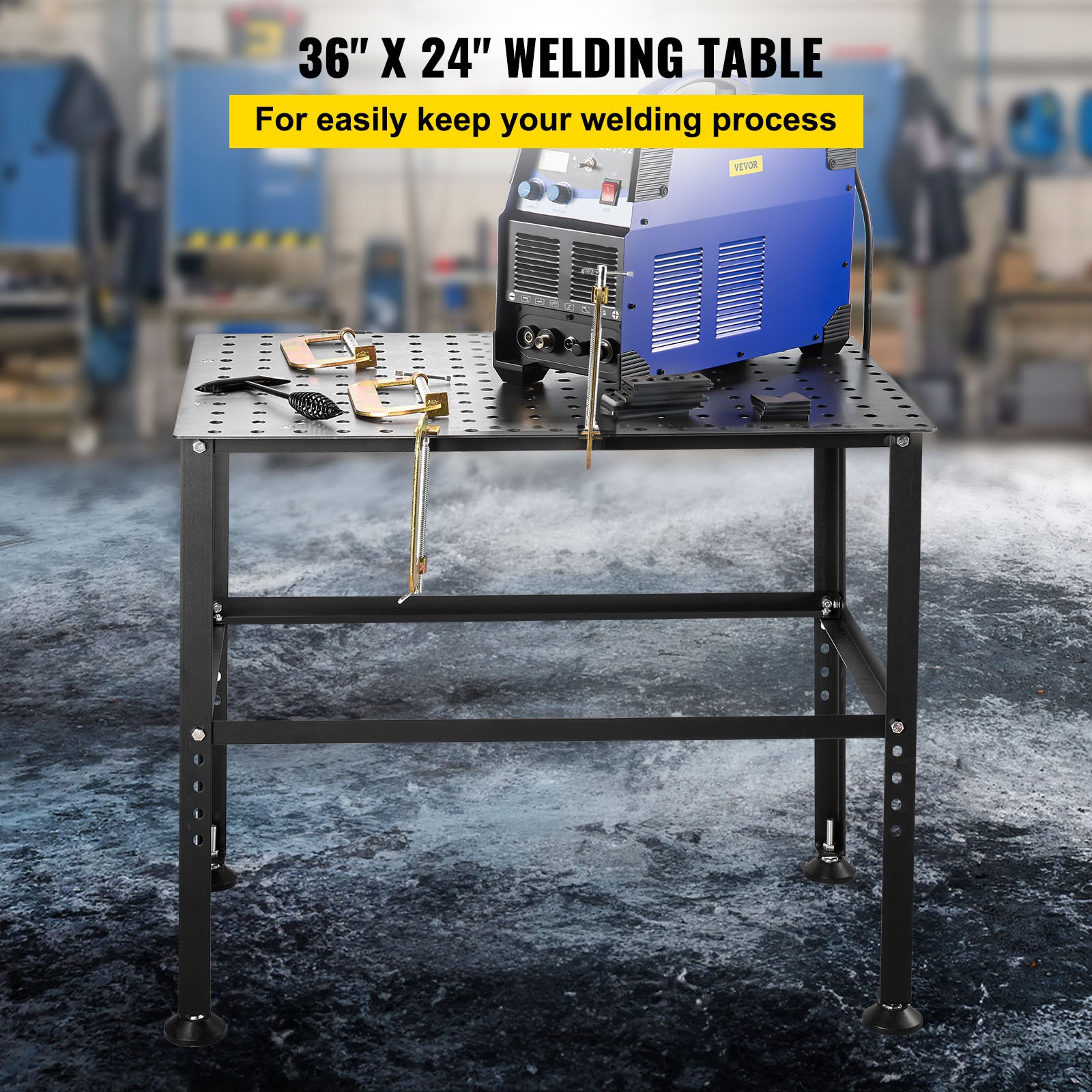 Welding Table 36″x24″ 800LBS Welding Workbench Table with Multiple Fixture Holes