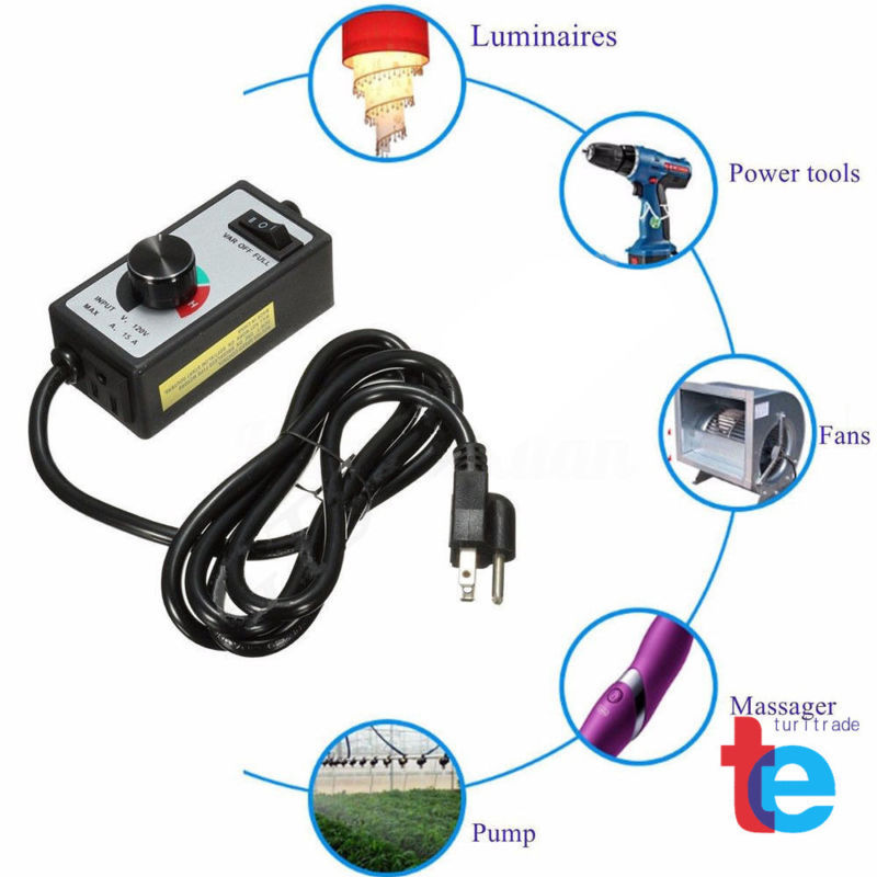 For Router Fan Variable Speed Controller Electric Motor Rheostat AC 120V Newest
