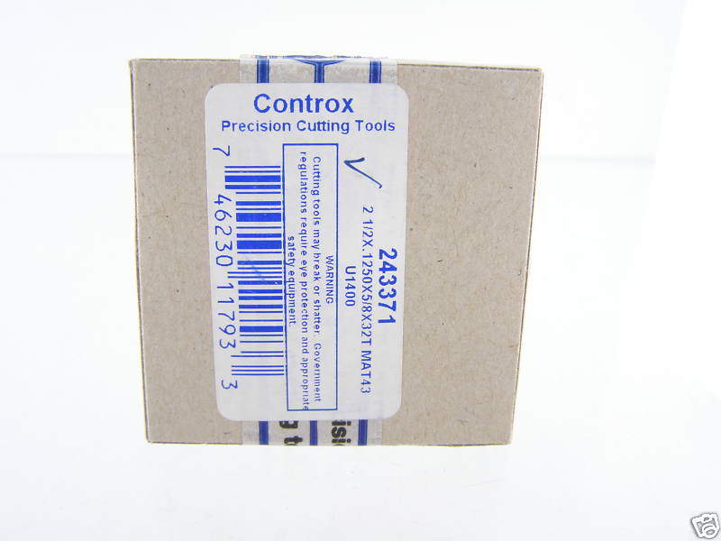NEW #243371 CONTROX 2-1/2″ DIA MILLING CUTTER S266