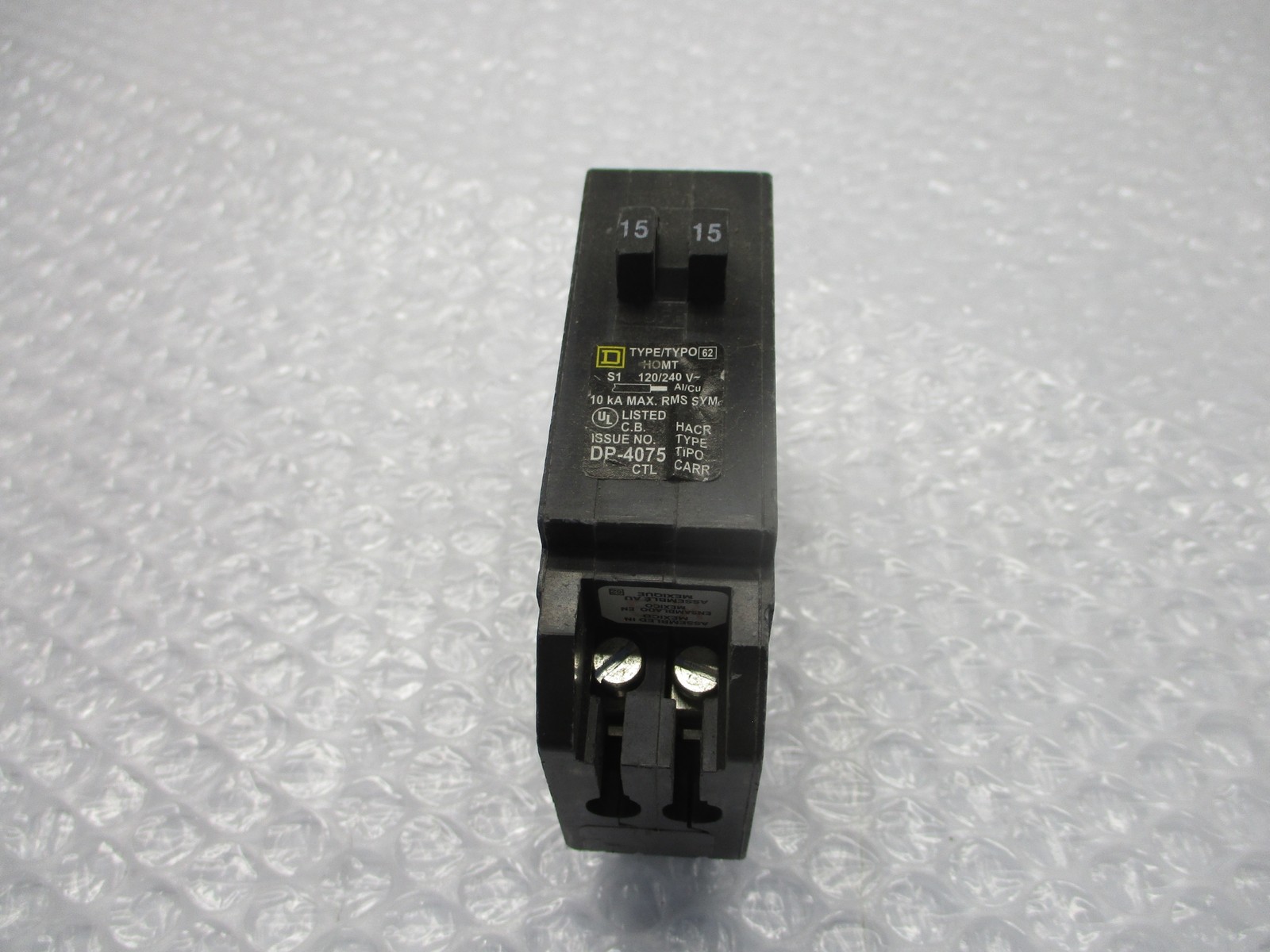 SQUARE D HOMT1515 BREAKER 1POLE 15AMPS NSNP