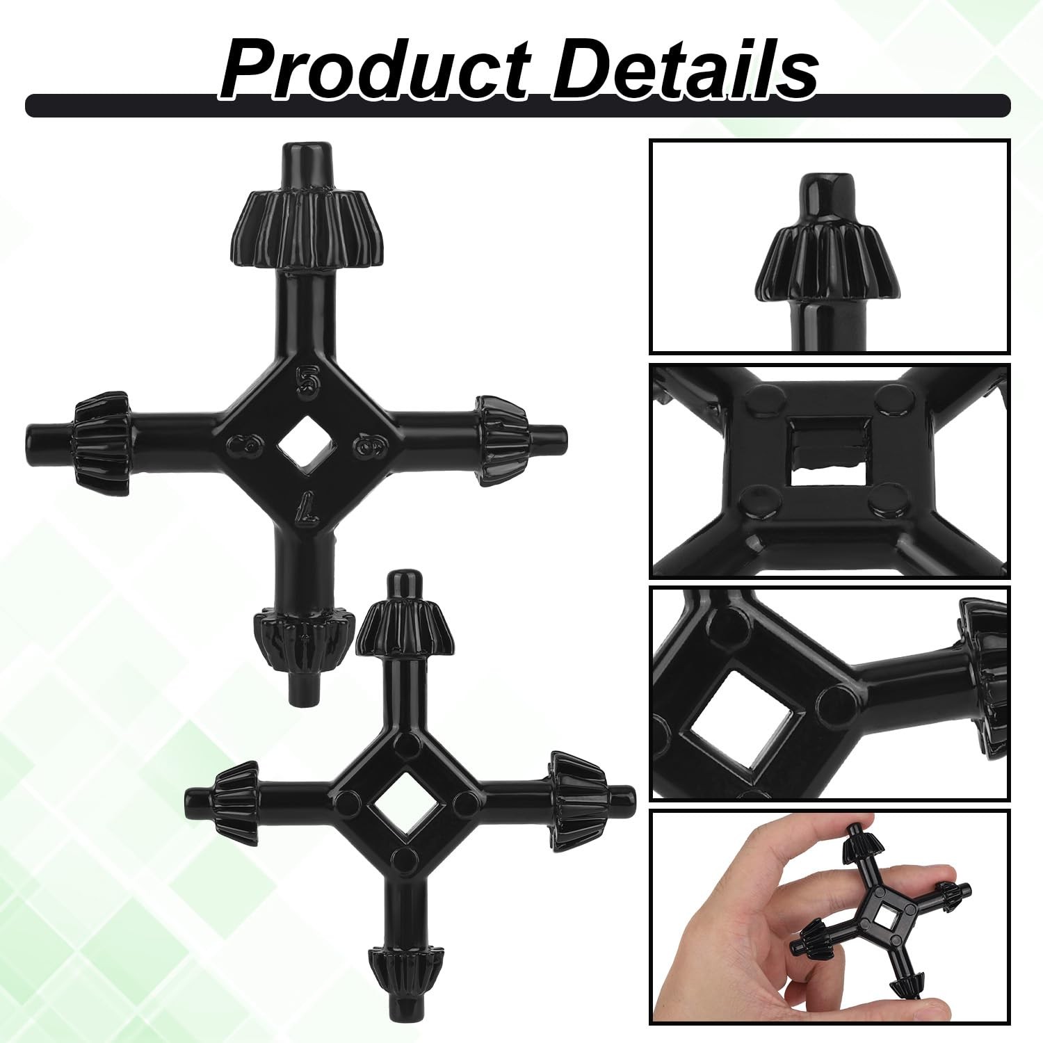 2 PCS 4 In 1 Drill Chuck Key Wrenches Multifunctional Zinc Alloy Hand Tool