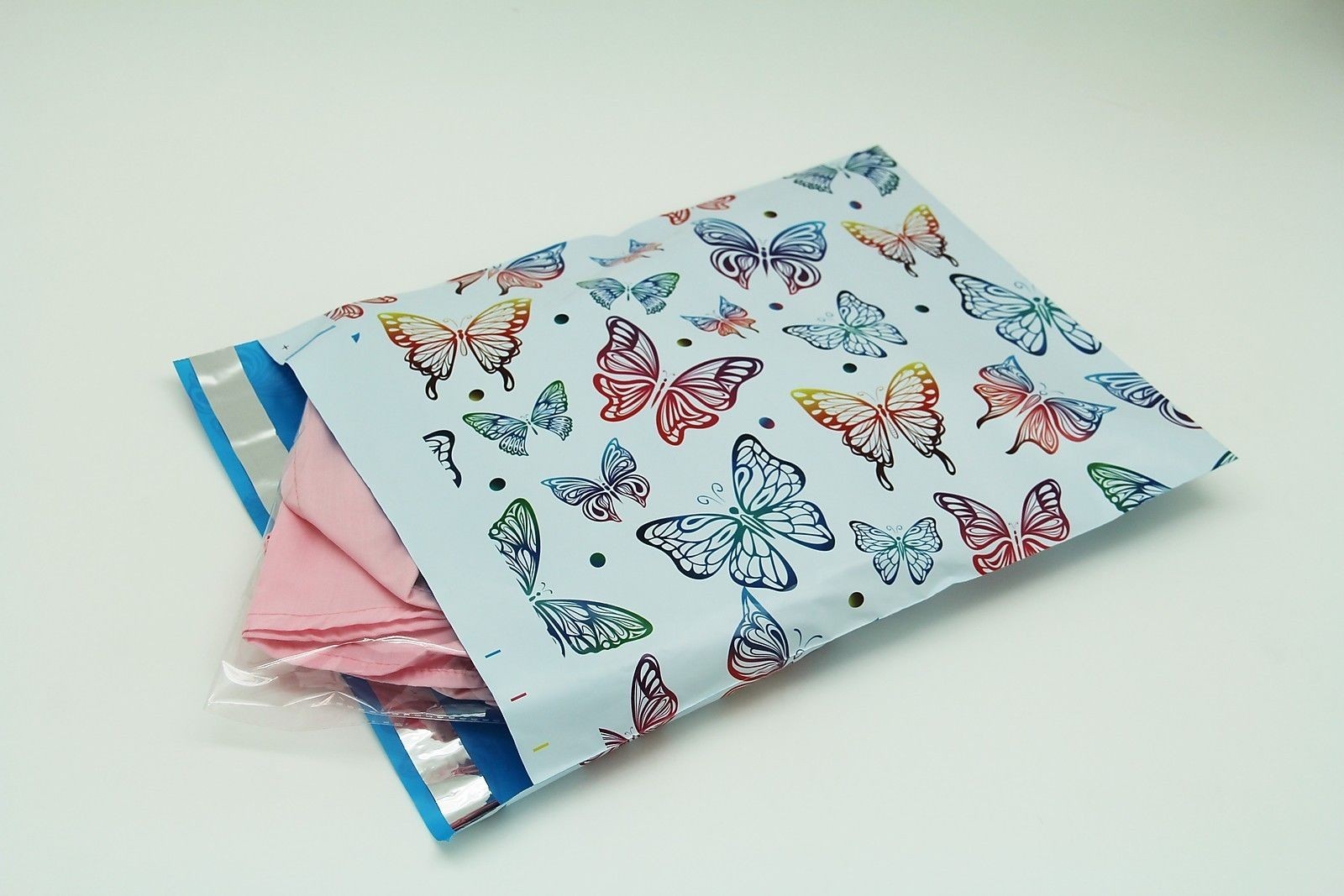 100 14.5×19 Butterfly Designer Poly Mailers Envelopes Boutique Custom Bags
