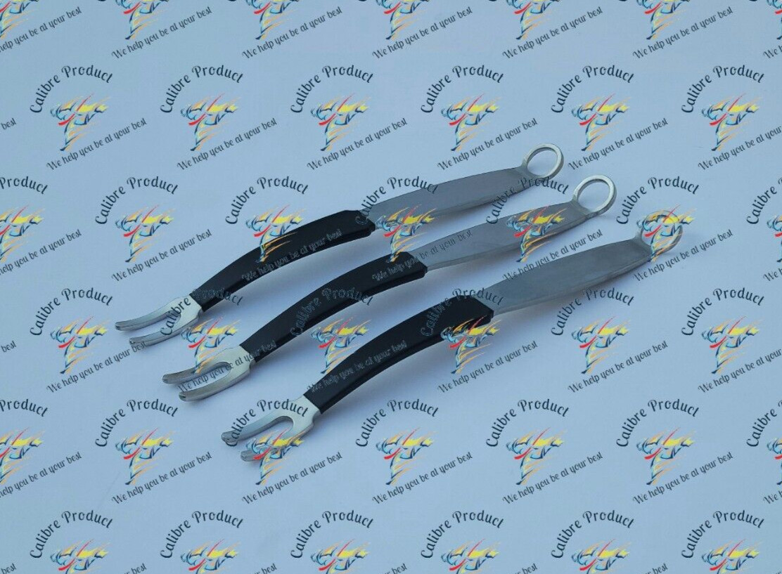 3Pcs PCL Standard Ligament Coated Insulated Retractor Tibia Knee Orthopedic