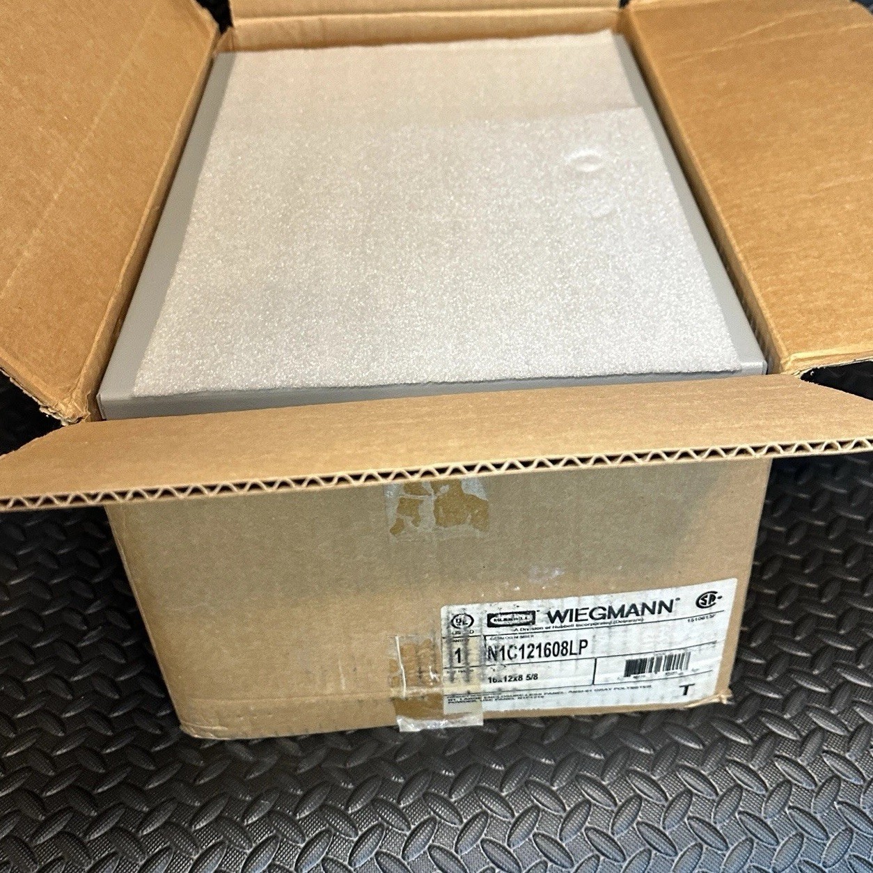 Hubbell-Wiegmann N1C121608LP Enclosure, 12x16x8 NEMA 1 New In Box