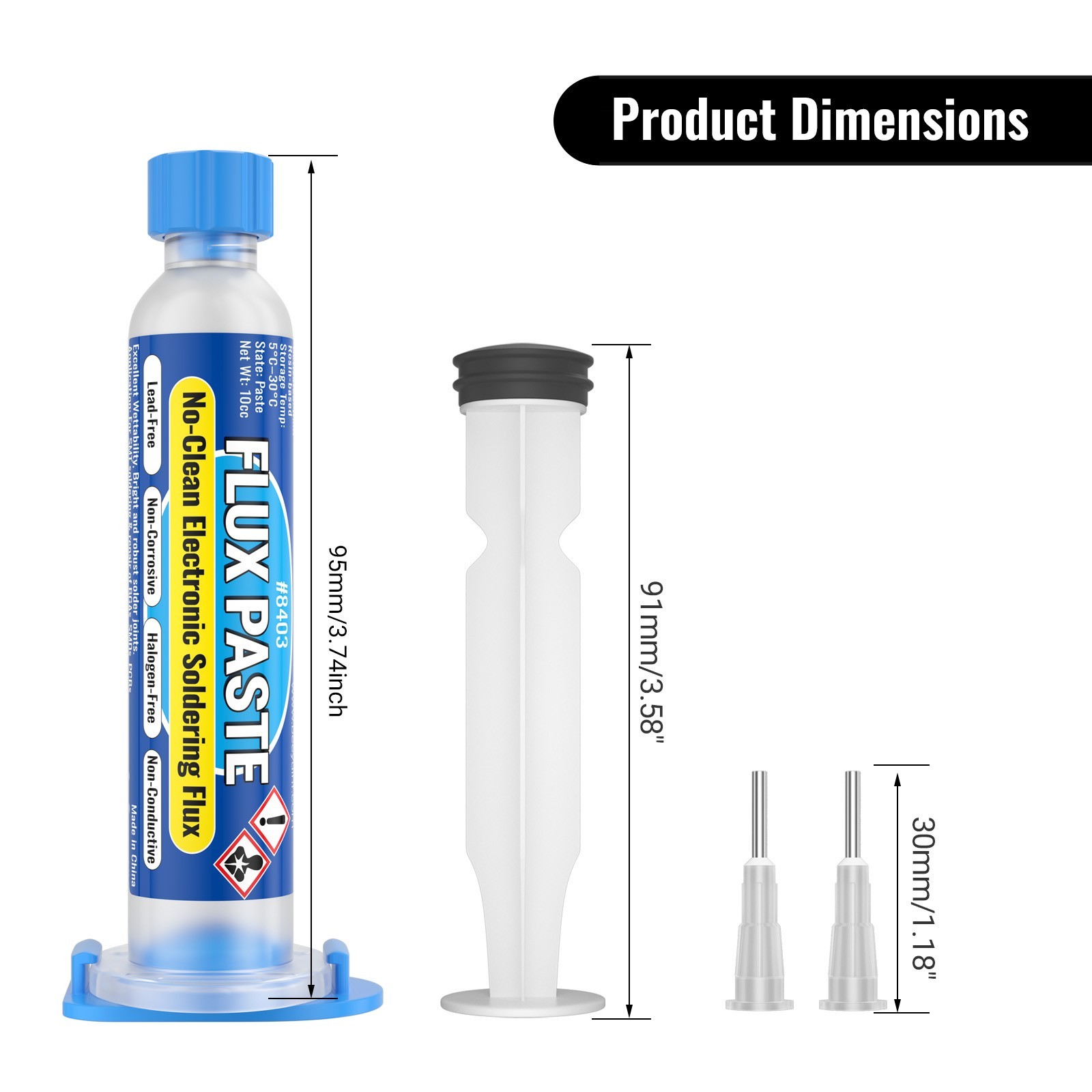 BEEYUIHF No Clean ROSIN Solder Flux Paste RMA Flux for Electronics 4PCS x 10mL
