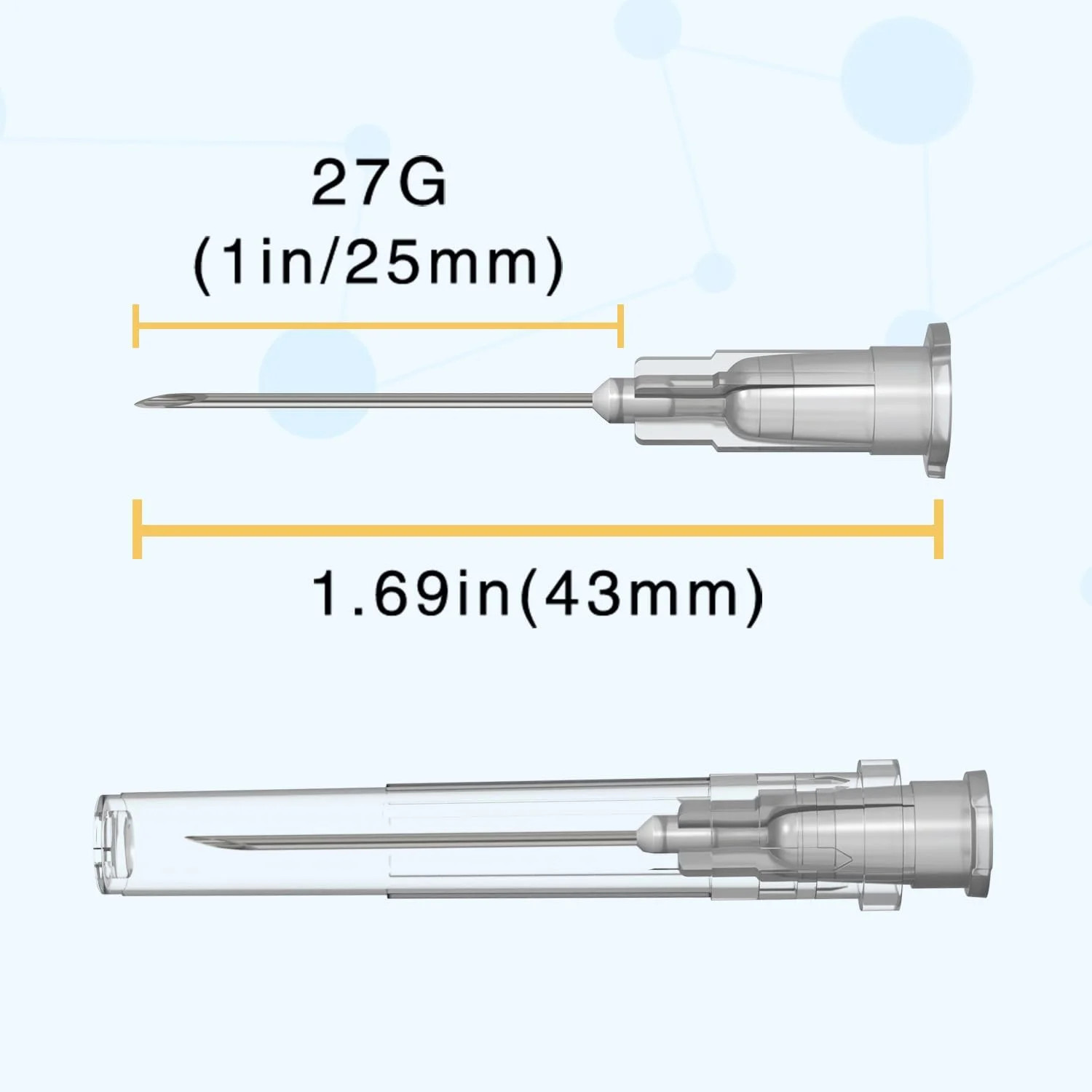 27 Gauge 1 Inch Needle,100 PCS Luer Lock Industrial Dispensing Accessories Needl
