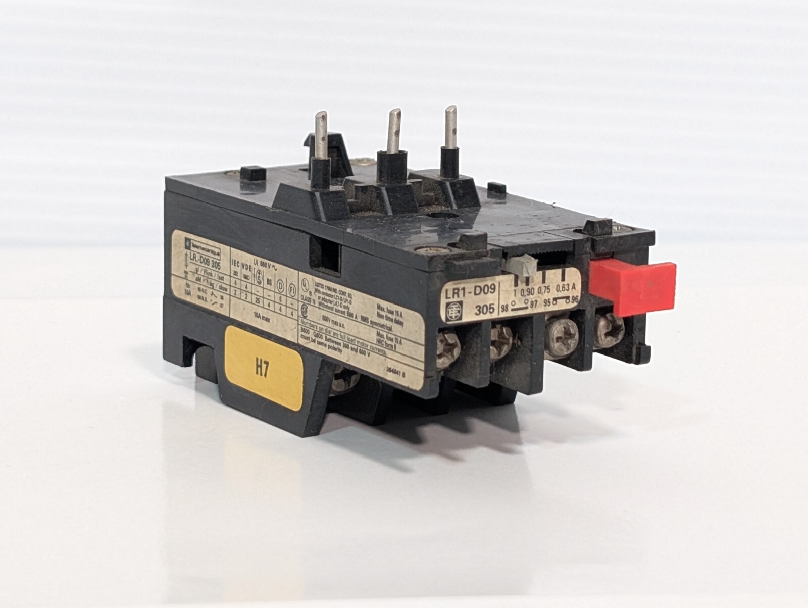 Telemecanique LR1-D09 Overload Relay LR.-D09 305, 600VAC Max, 15A