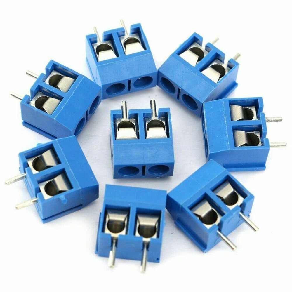 60Pcs Blue KF301-2P/3P PCB Mount Screw Terminal Block Connector 2/3Pin 5mm Pitch