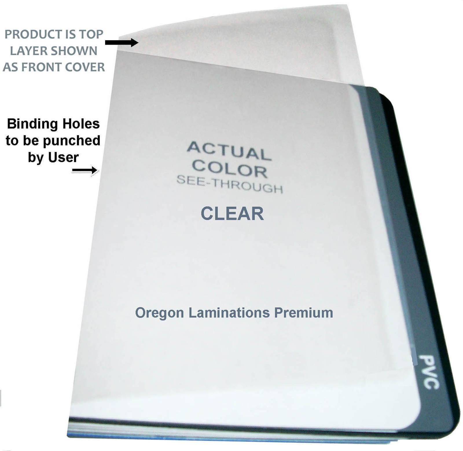 500/pack Clear 7 Mil Report Covers 8-1/2 x 11 Plastic Binding Sheets unpunched