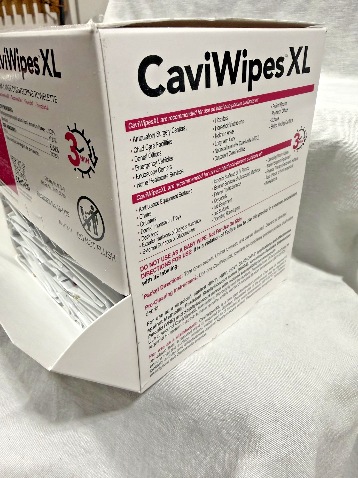 Metrex CaviWipes XL Disinfecting Wipes 50 Count Canister Hospital Medical New