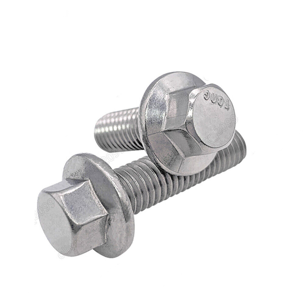 M5 M6 M8 M10 M12 304 Stainless Steel Hexagon Flange Bolts Hex Flange Head Screws