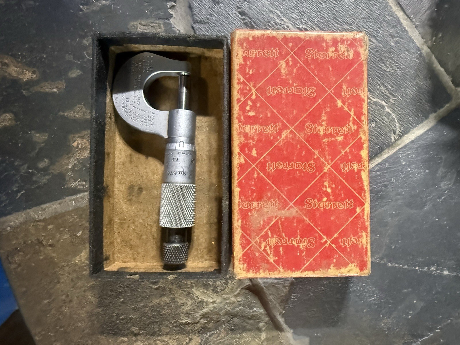 Starrett No. 576R 0 to 1/2” outside micrometer – round ball anvil- Made in U.S.A