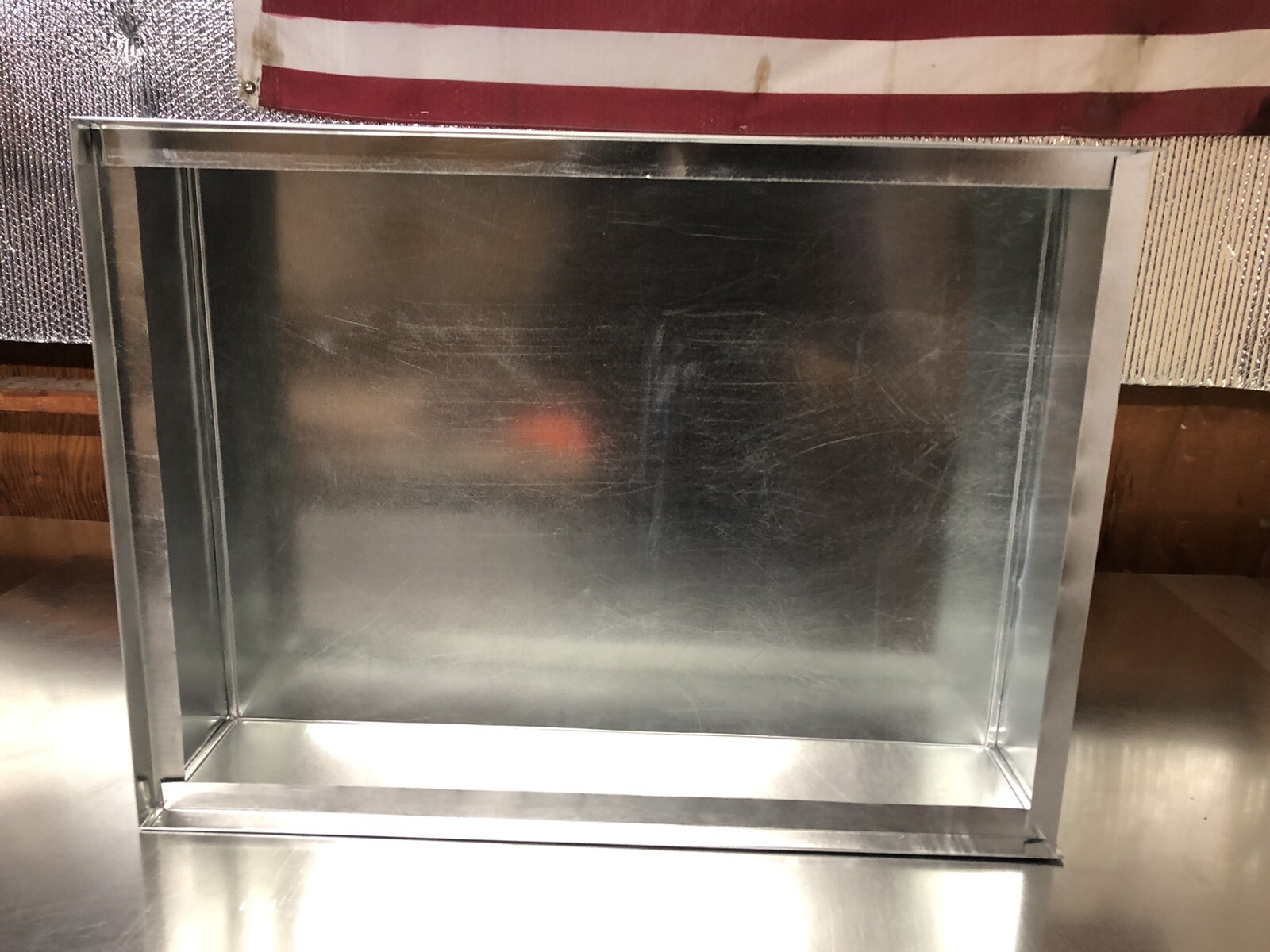 21 1/4 x 29 x 10 tall furnace stand return air box duct hvac
