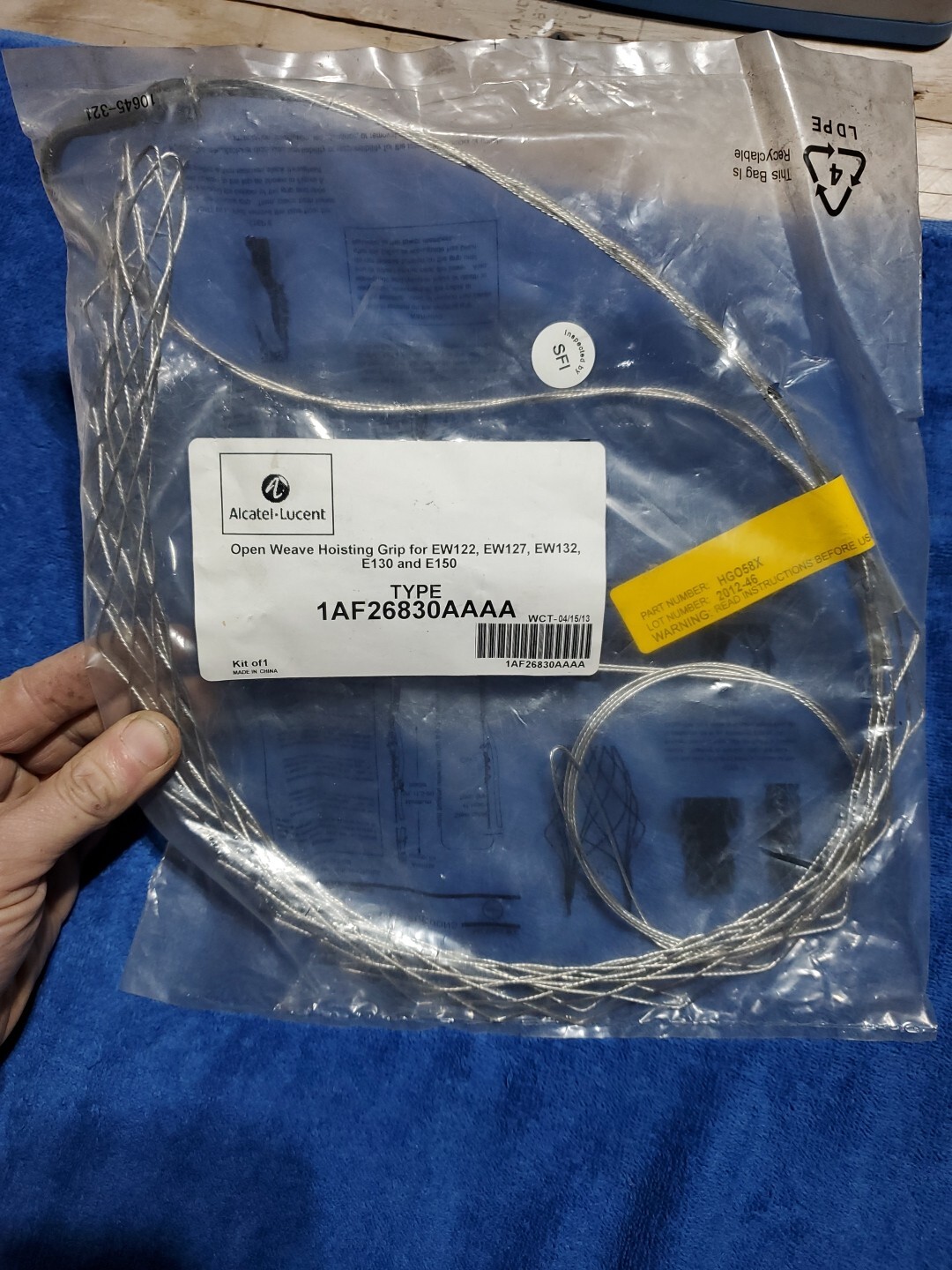 5/8″ Lace-up Coax Cable Hoisting Grip Open Weave HGO58X Alcatel-Lucent
