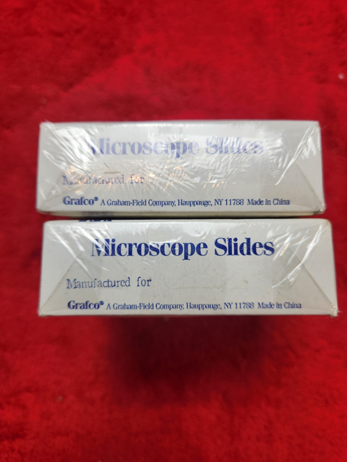 2 Box 72 Grafco Pre-Cleaned White Frosted Microscope Slides with Ground Edges