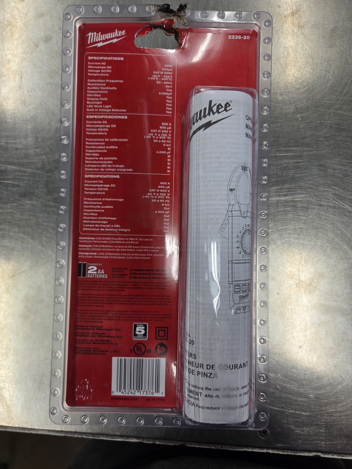 Milwaukee 2236-20 Clamp Meter for HVAC/R – Red