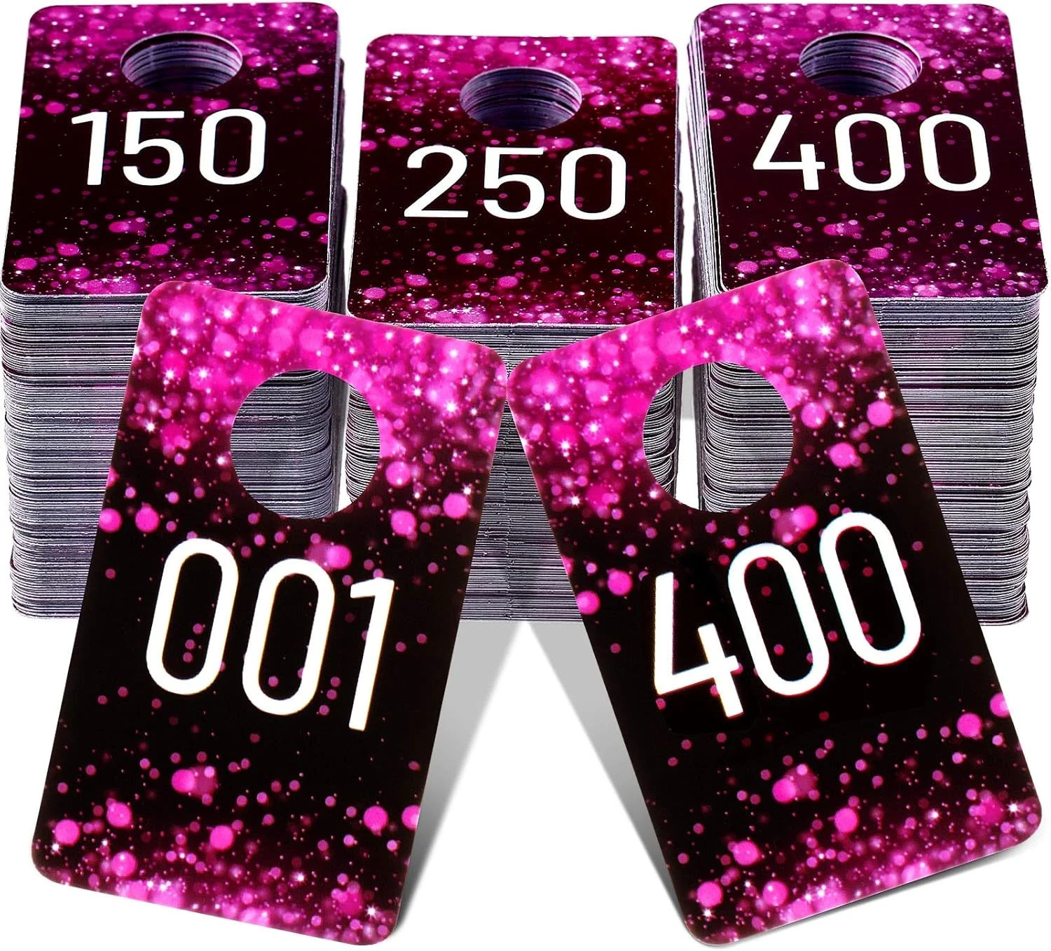 Live Plastic Number Tags Consecutive Reusable Coat Room Hanger Cards