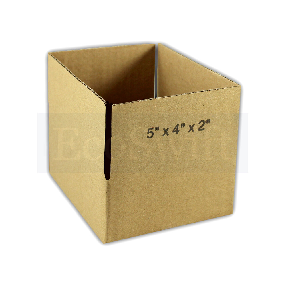 1-Box 5x4x2 EcoSwift Cardboard Packing Moving Shipping Box Corrugated Carton