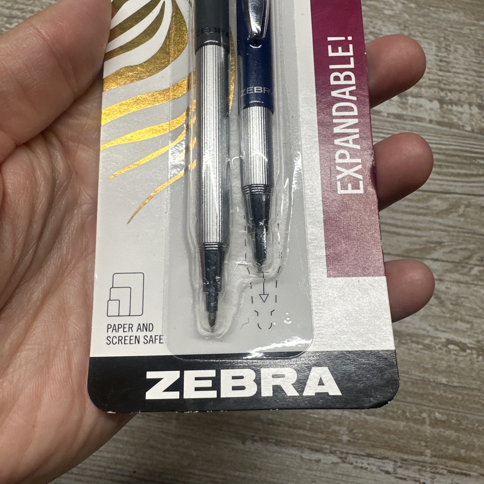 Zebra 33602 Medium 1 mm Telescopic Ballpoint Pen/Stylus – Black Ink (2/PK) New