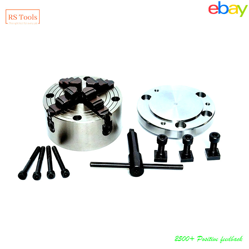 Rotary Table 4″/100mm With 100mm 4 JAW Independent Chuck USA RSTOOLS