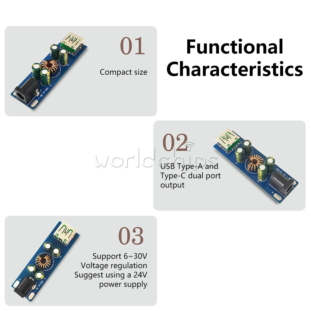 SW3518 Mobile Phone Fast Charging Power Step-down Module DC6-30V USB PD 3.0QC4.0