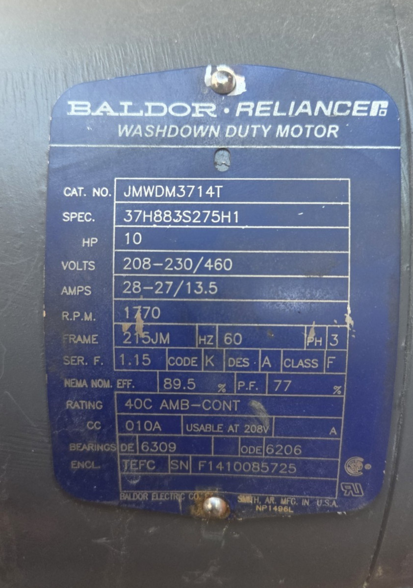 Evapco BAC condenser Water Pump 10HP