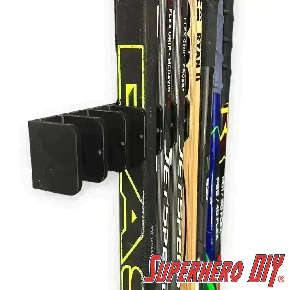 10-Stick Hockey Stick Holder Wall Mount | Ice Hockey Stick Organizer