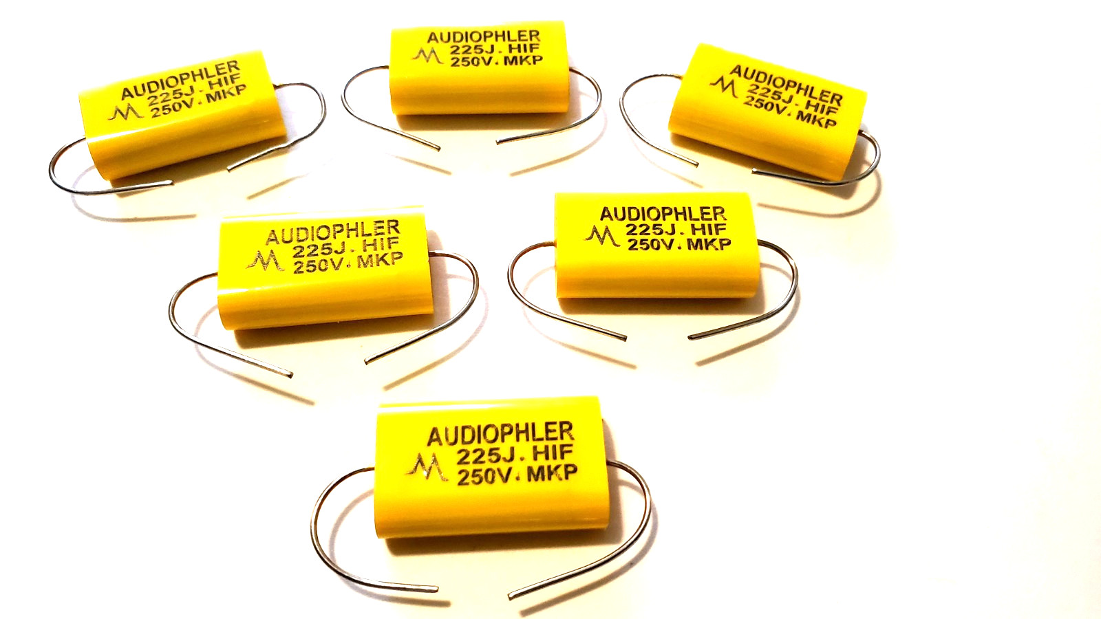 5-Pack Audiofiler MKP Series 2.2uf HIFI 250v +-5% Axial Capacitor