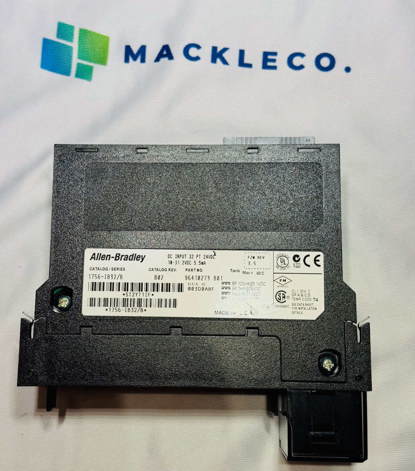 Allen-Bradley ControlLogix 1756-IB32 32 Point Digital Input Module 24VDC