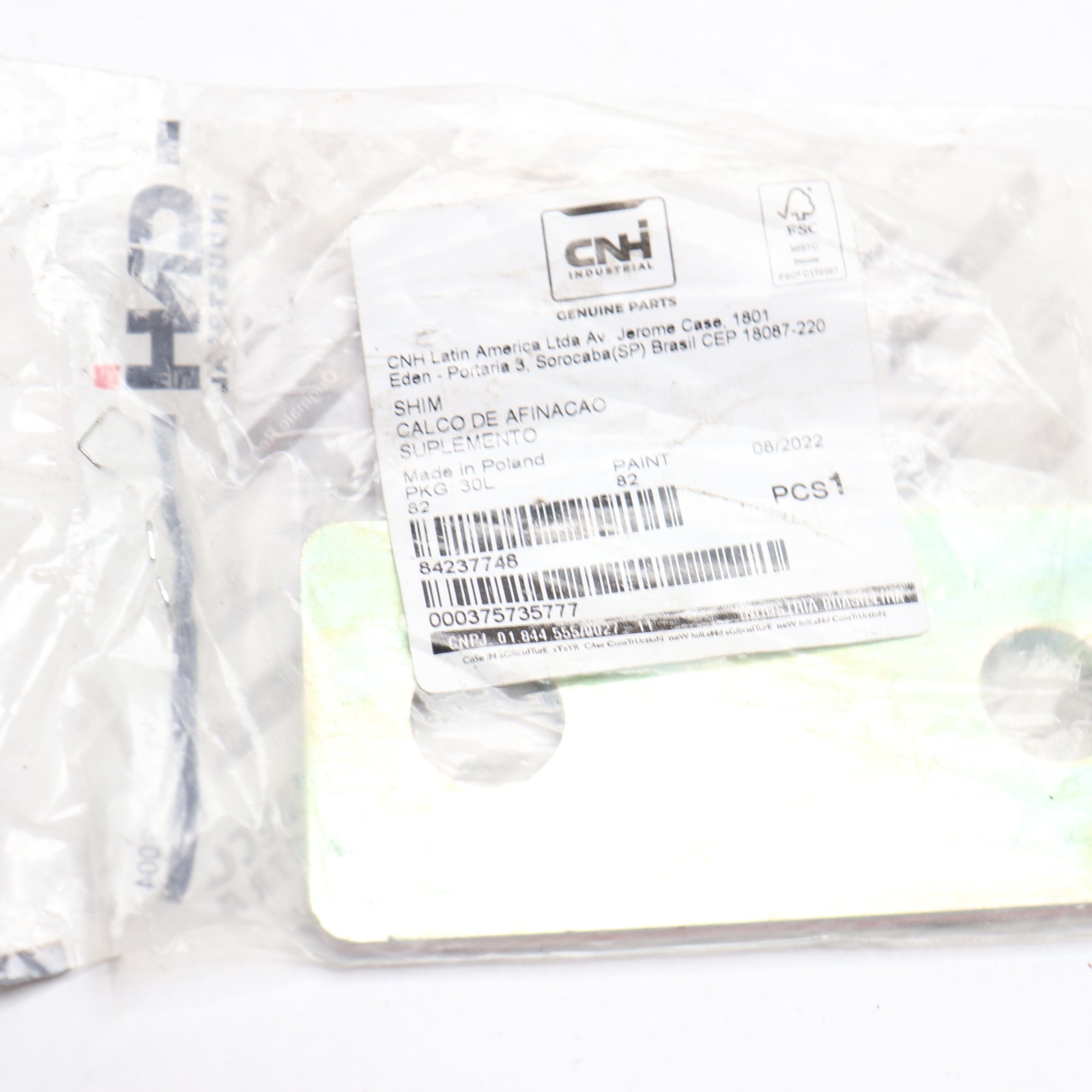 CNH Shim 110 MM L x 150 MM W x 5 MM H 84237748
