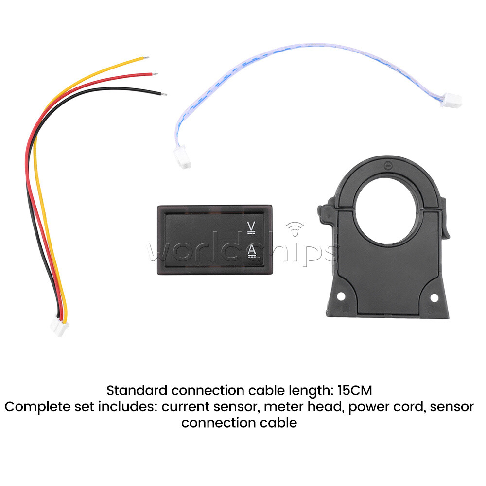 Hall Ammeter Voltmeter DC0-300V 0-400A Isolated Digital Current Voltage Meter