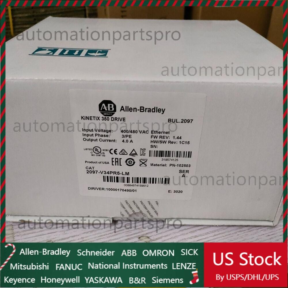 New In Box 2097-V34PR5-LM AB Kinetix 350 2.0kW Servo Drive 2097V34PR5LM