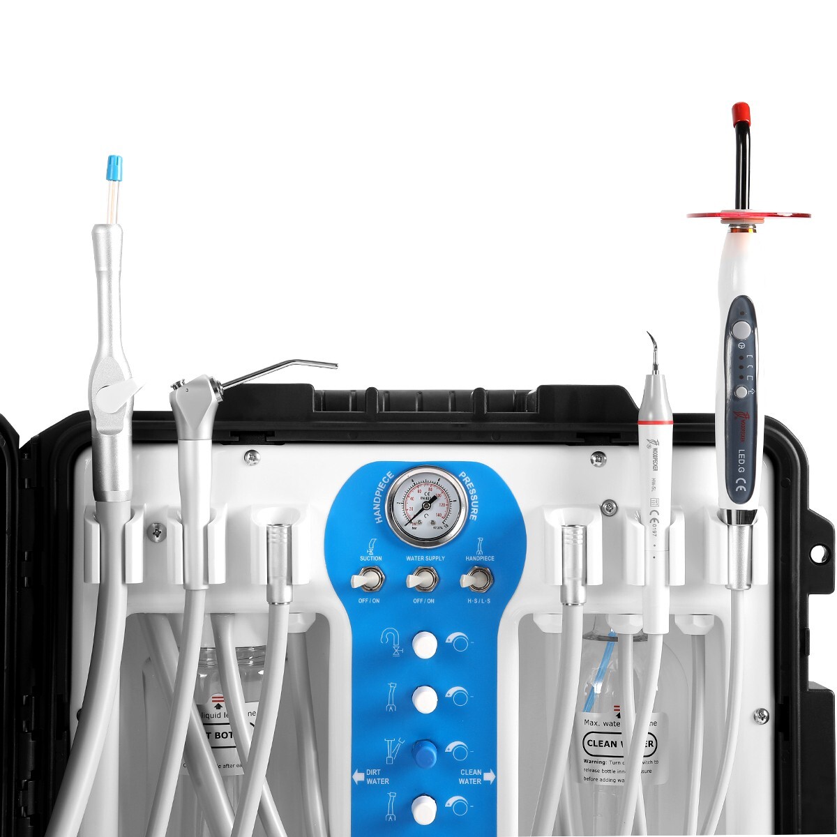 Portable Dental Delivery Unit Air Compressor Suction Scaler Curing Light CE FDA
