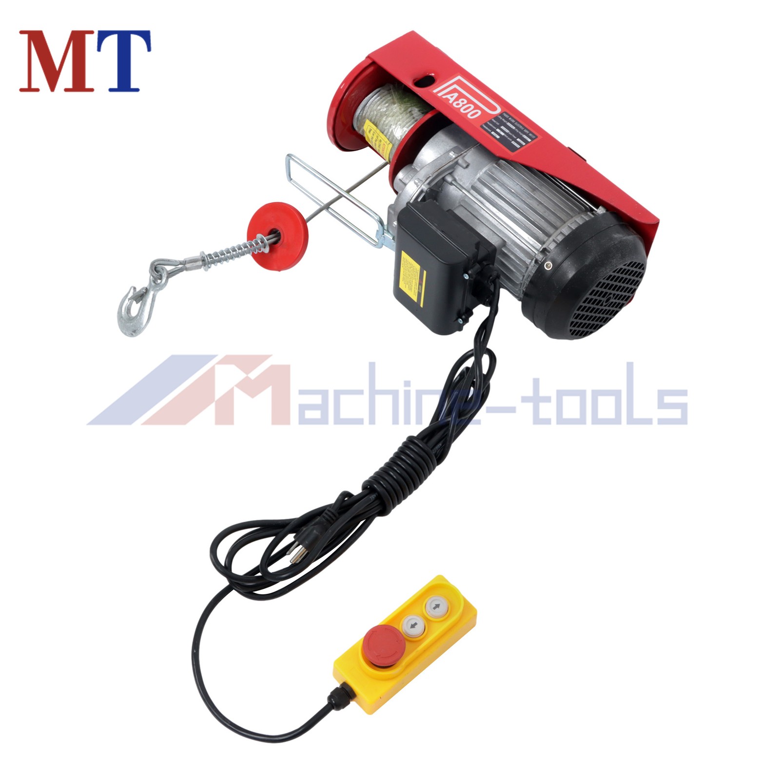 PA800 Electric Hoist 1760lbs Crane Winch w/ Wired Remote Control 1350W 110V