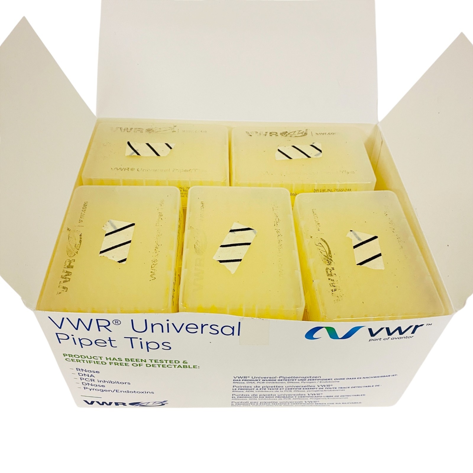 VWR 76322-144 Universal 200µl Pipet Tips Low Retention 10 Racks/Pack Exp 11/2028