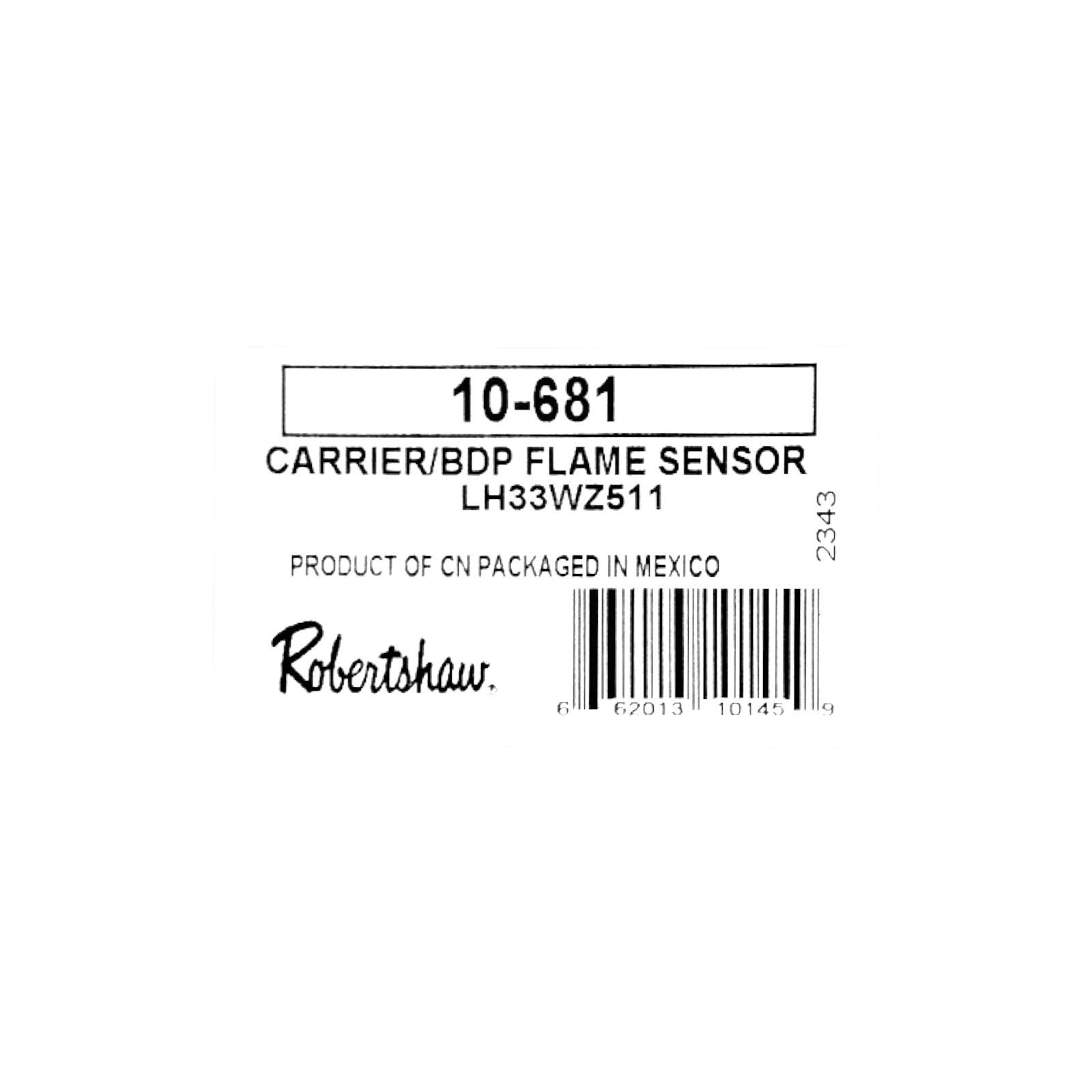 Robertshaw 10-681 Furnace Flame Sensor for Carrier Bryant LH33WZ511 LH680014