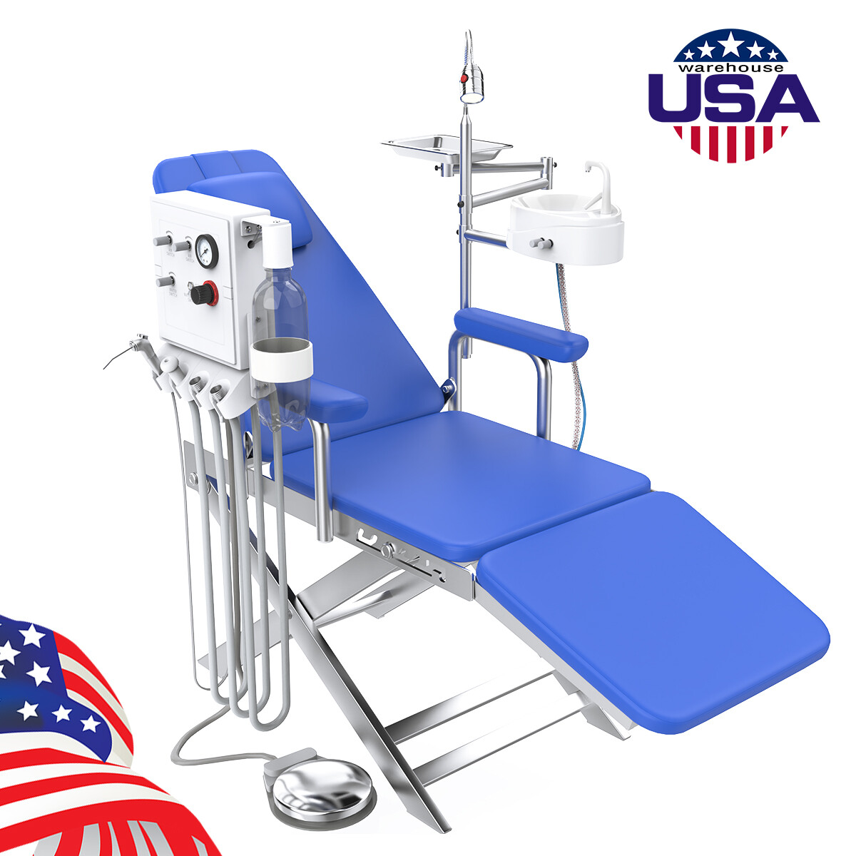 24L/40L Dental Silent Oil-Free Air Compressor Medical Pump/ Folding Chair