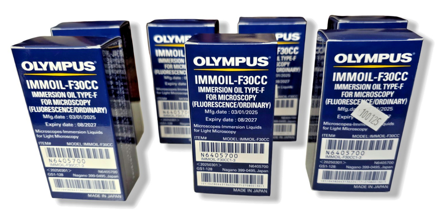2607-034 Olympus Immoil-F30CC Immersion Oil Type-F Microscopy NIB Exp 08/2027